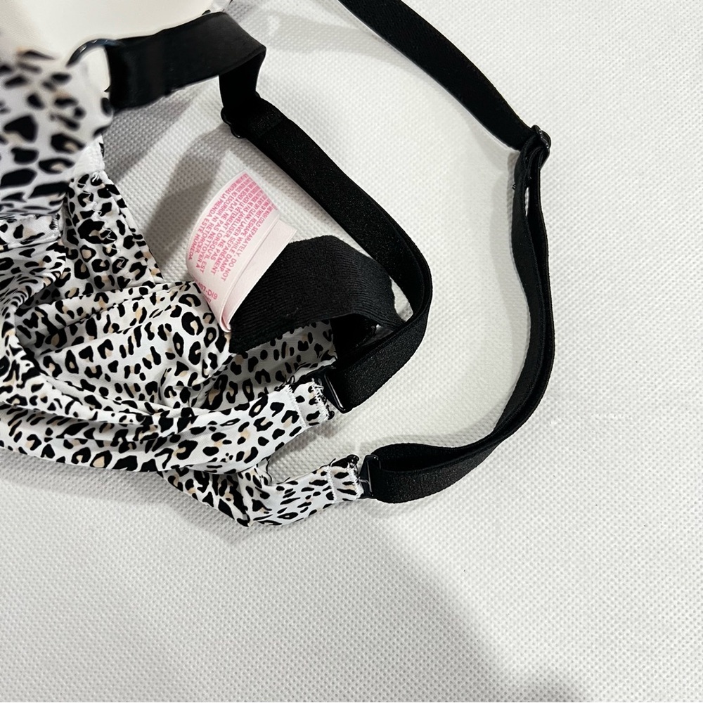 Victoria's Secret Black and White Leopard Print T-Shirt Bra - Picture 8 of 9
